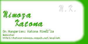 mimoza katona business card